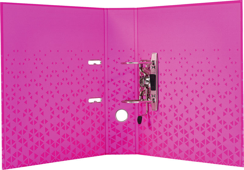 HERMA Ordner – A4 hoch – 2-Ring Hebelmechanik, Rücken 70 mm – pink, Karton, mit Niederhalter