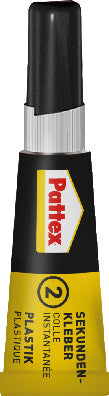 Pattex Sekundenkleber – Tube, Aktivator-Stift, permanent, transparent, schnelltrocknend, 3 g