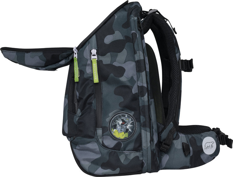 Beckmann Schulrucksack Active Air Flx – 6-teilig – Camo Rex – 26,0×39,0×22,0 cm – recycelte Materialien