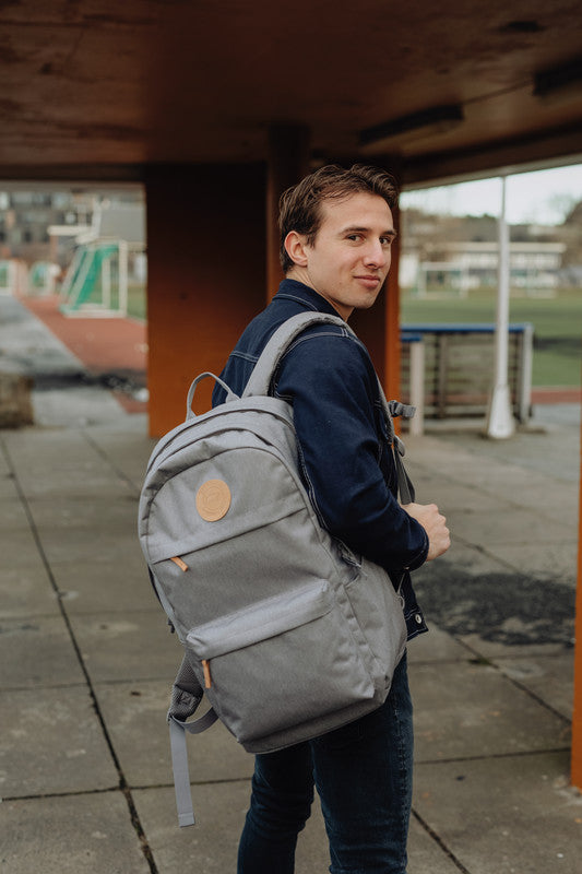 Beckmann College Rucksack – grau – recycelte Materialien – 30,0×53,0×22,0 cm