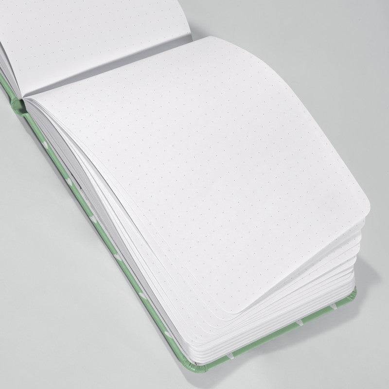 Sigel Notizblock Jolie, A6+, punktkariert, Fadenheftung, Hardcover, 79 Blatt, perforiert, 100 g/m² – mint