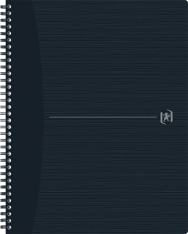 Elba Spiralblock A4+, kariert 5 mm, Spiralbindung, 70 Blatt, perforiert, 90 g/m² – schwarz, für SCRIBZEE App