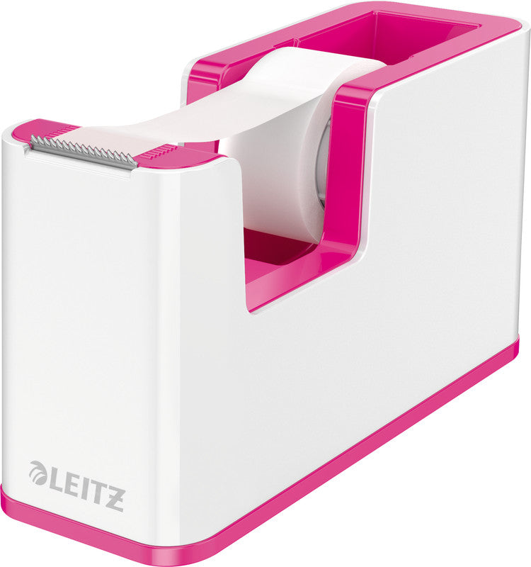 Leitz Tischabroller WOW – für Rollenbreite bis 19 mm, für Bandlänge bis 33 m, für Kern 1", Metallmesser