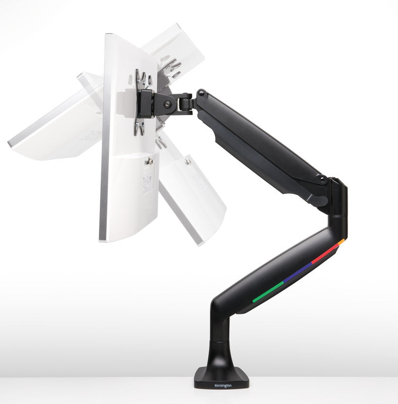 Kensington One Touch SmartFit – Monitorarm, C-Klemme/Tülle, bis 34", VESA 75 × 75/100 × 100 mm, schwarz