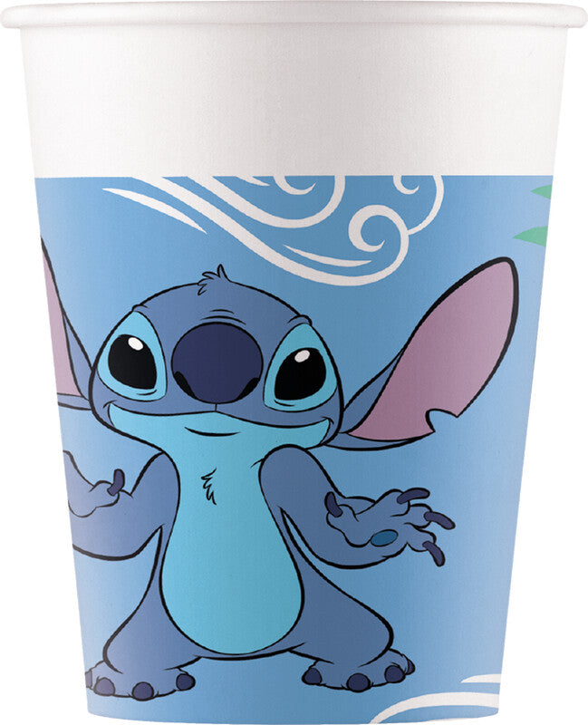 Procos Stitch Papier-Trinkbecher, bedruckt – 2 dl, mehrfarbig, 8 Stück