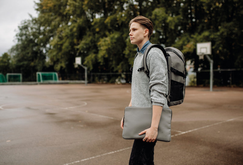 Beckmann Street Notebook-Schutzhülle – für Notebooks bis 15", wasserabweisend, recyceltes PET (rPET), grau