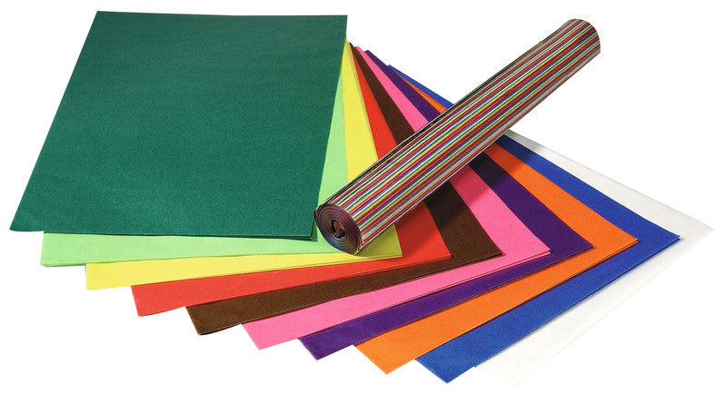 Folia Transparentpapier – 70 × 100 cm, 42 g/m², farbig sortiert, 100 Bogen, zum Basteln