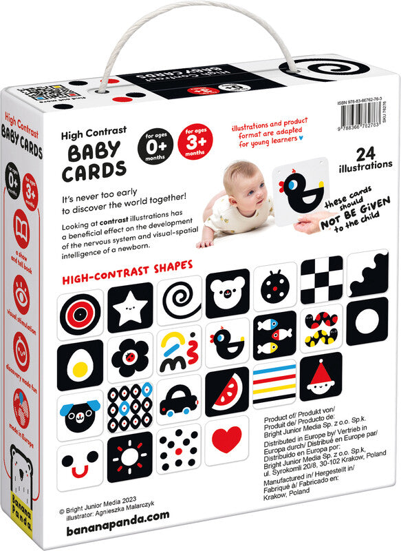 Banana Panda – Lernspiel – Hochkontrast Baby-Karten, 12 Karten, ab 0–3 Monaten