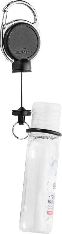 Durable Jojo Extra Strong Schlüsselanhänger – schwarz, mit Metallclip, L 600 mm – für 250 ml Flaschen