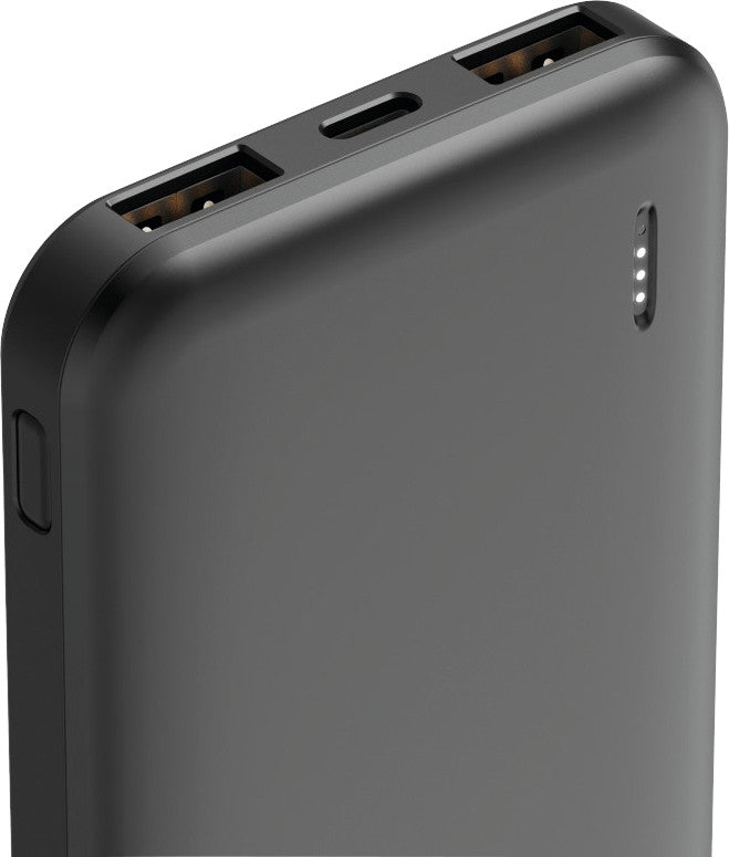 Hama Powerbank 5000 mAh, 2× USB-A, Digitalanzeige, für Smartphones, Tablets, Notebooks, Grau