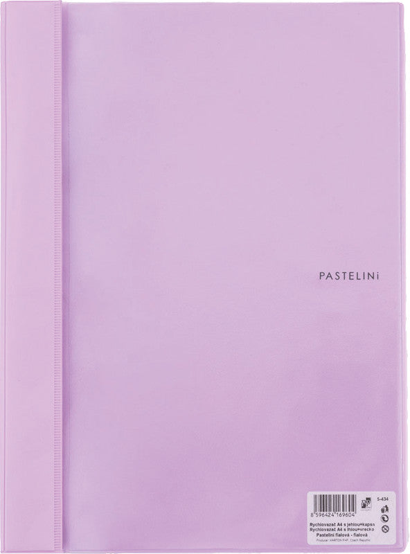 Pastelini Schnellhefter – A4, PVC, violett, Sichttasche, bis 50 Blatt