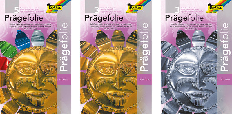 Folia Prägefolien glatt – Silber – 18,5 × 29 cm