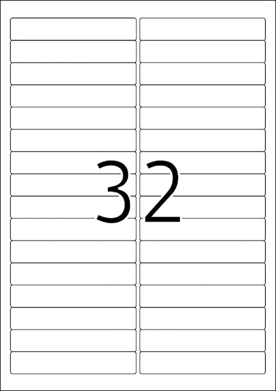 HERMA Druckeretiketten, 96 mm × 17 mm, weiss, Papier, ablösbar, 25 Blatt (800 Etiketten)