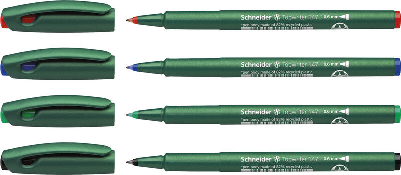 Schneider Schreibgeräte Topwriter 147 Fineliner – 10er-Set – blau