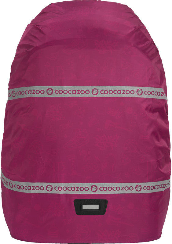 Coocazoo Regenhülle – mit reflektierendem Aufdruck, wasserabweisend – Kunststoff, Pink
