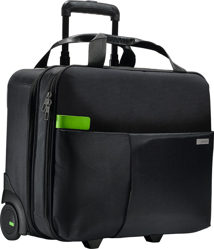 Leitz Handgepäck-Trolley – 24 l, für Notebooks bis 15,6", Weichschale, Schwarz, 44 × 37,5 × 23 cm