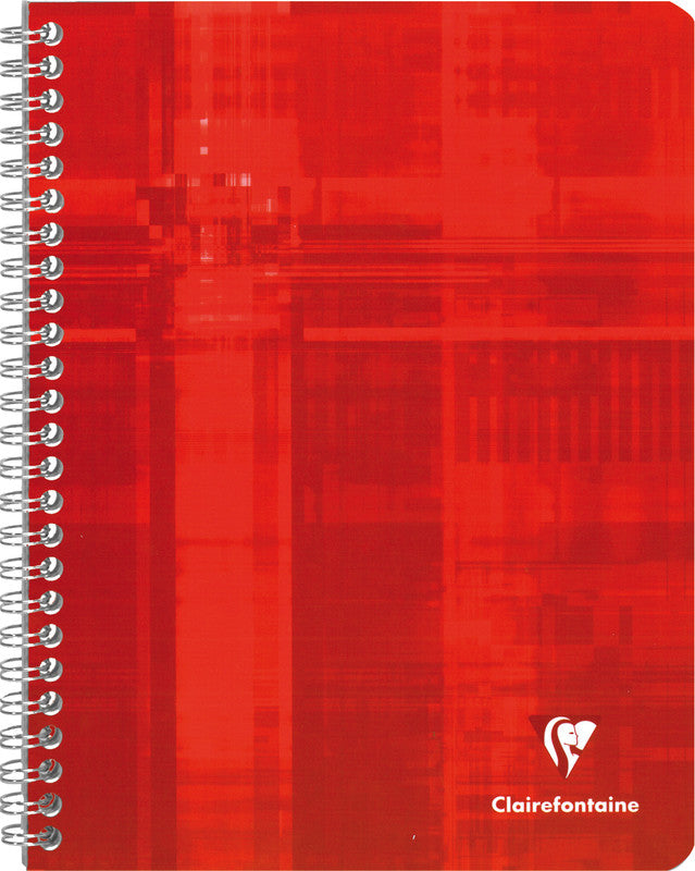 Clairefontaine Spiralheft, 170 × 220 mm, kariert, Spiralbindung, Karton, 50 Blatt, 50 g/m² – sortiert