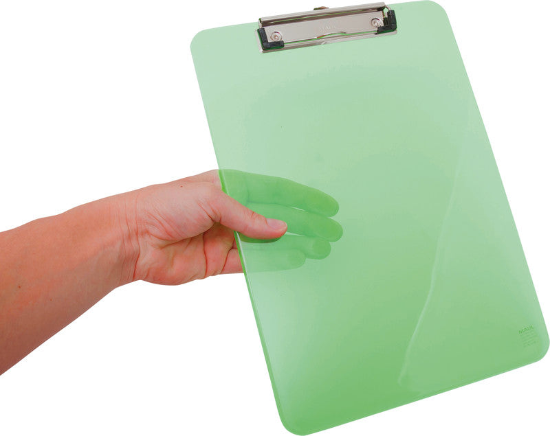 MAUL Klemmbrett A4 – Kunststoff, grün transparent