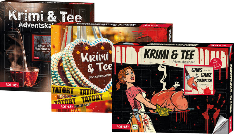 Roth Krimi & Tee – Adventskalender – 24 Bio-Tees
