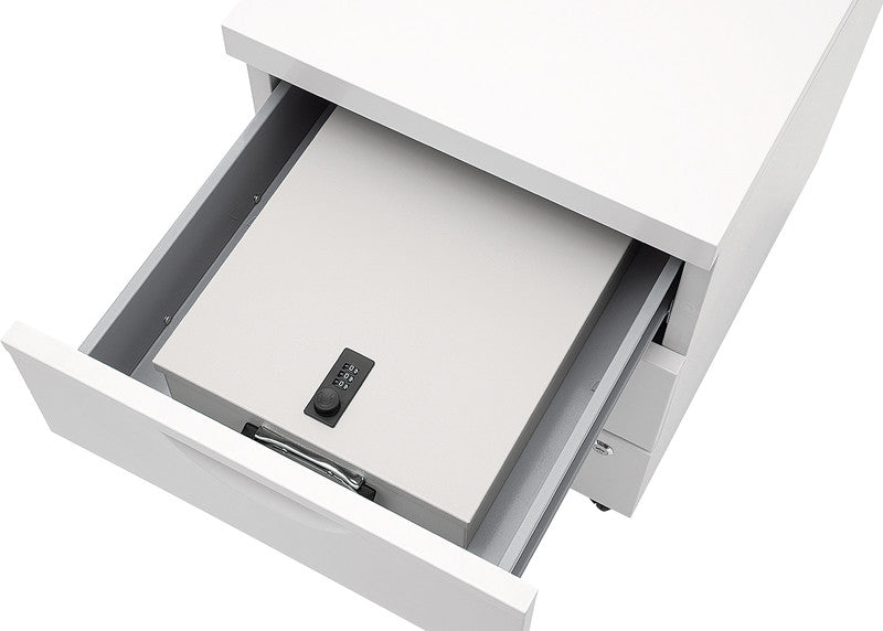 Wedo Dokumentenkassette – mit 3-stelligem Zahlenschloss, Stahl, lichtgrau, 355 × 260 × 67 mm