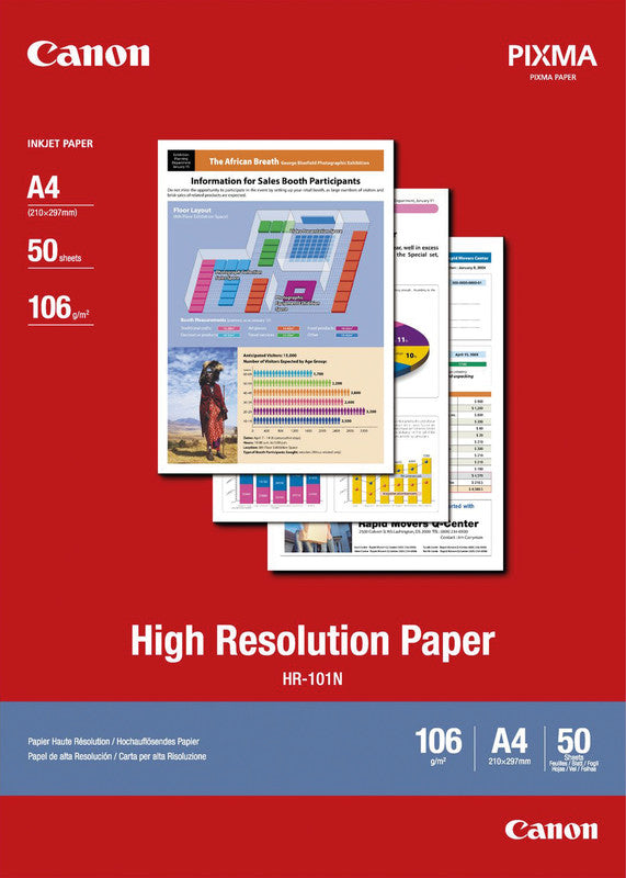 Canon Fotopapier – A4, 106 g/m², 50 Blatt – für Inkjet-Drucker