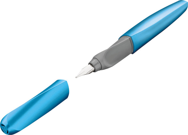 Pelikan Twist Frosted Blue – Federspitze M – für Rechts- & Linkshänder – Blau – Patronen