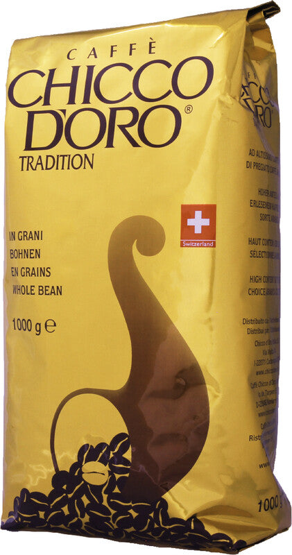 Chicco d'Oro Bohnenkaffee Tradition – 1 kg – Arabica – Röstgrad mittel – Intensität 4,5/7