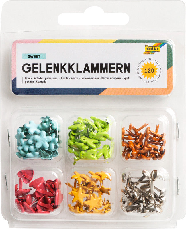 Folia Musterklammern – sortiert – 120 Stück, Metall