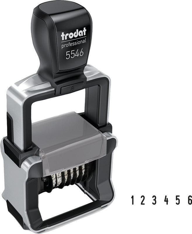 Trodat Motivstempel Professional 4.0 – Motiv: Zahlen, selbstfärbend, Metall