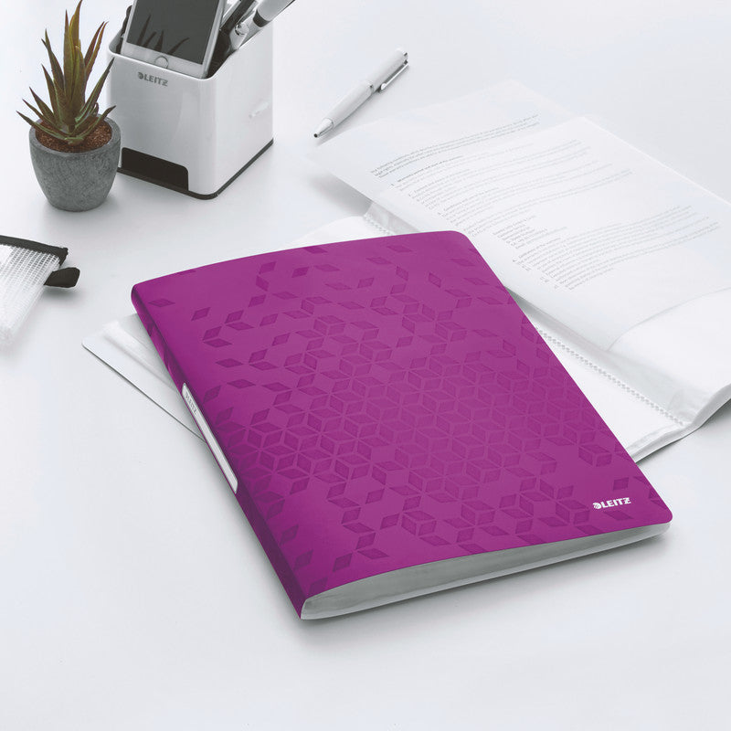 Leitz Sichtbuch WOW 4629, für A4, 40 Hüllen – PP – Violett