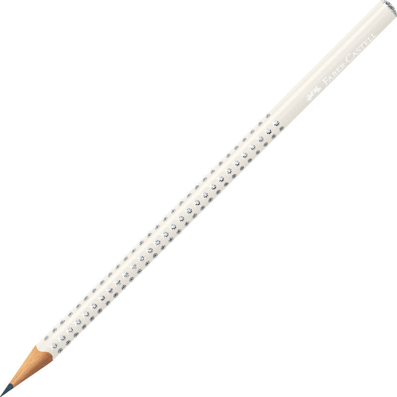 Faber-Castell Grip Sparkle B Bleistift, mit Radierer B Mine Ø 2 mm farbig sortiert – Set, 4-teilig