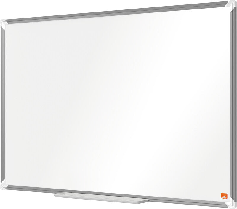 Nobo Whiteboard – 90 × 60 cm, Emaille, magnetisch, Aluminiumrahmen, Wandmontage, inkl. Stifteablage