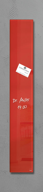 Sigel Whiteboard – 12 × 78 cm, Glas, magnetisch, Wandmontage, inkl. Magnetwürfel, Montagesatz