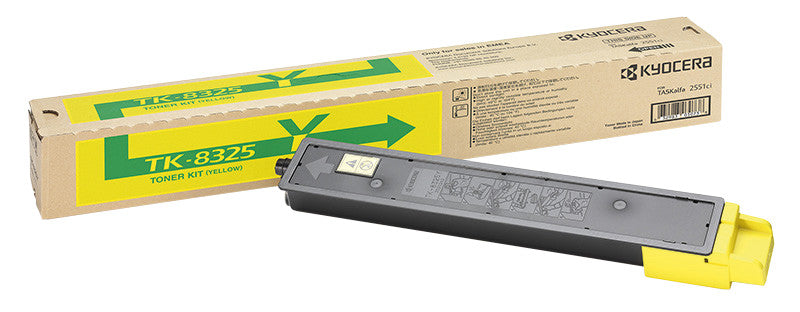 Kyocera – Toner TK-8325Y – gelb, 12000 Seiten – für Farb-Laserdrucker/Multifunktionsgeräte