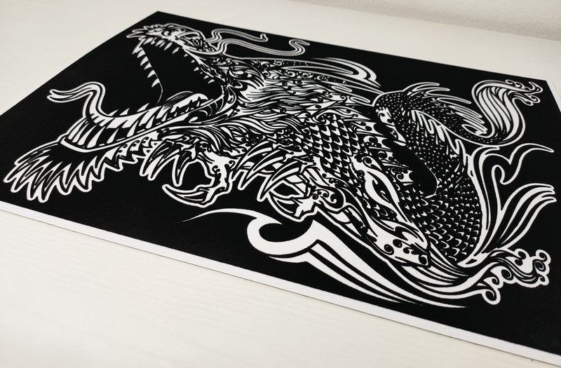Tataruga Malkarton, Karton, 29,7 × 21 cm, schwarz