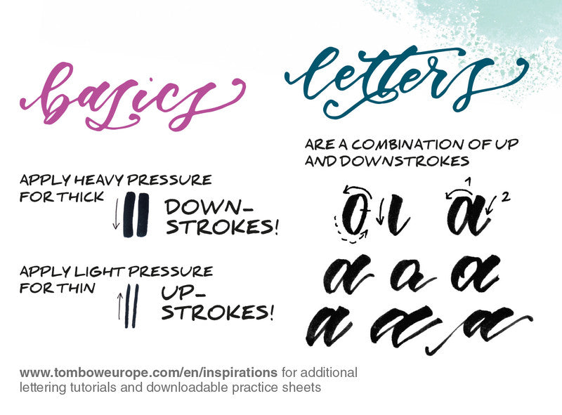 Tombow Handlettering-Set – 2 ABT Dual Brush Pens, Fudenosuke, Mono Twin, Bleistift 3H, Radierer
