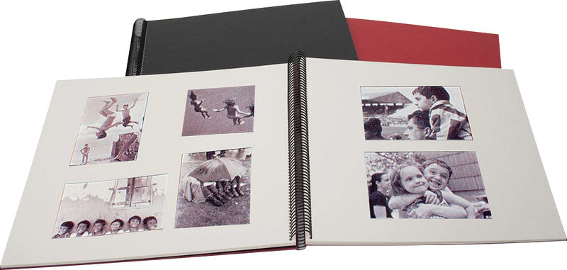 Semikolon Fotoalbum – für 230 × 223 mm, schwarz, Spiralbindung, Textil