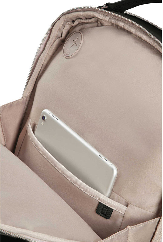 Samsonite Zalia 2.0 – Notebook-Rucksack – für 15,6" Notebook, 17,94 l, Nylon, Schwarz, RFID-Schutz