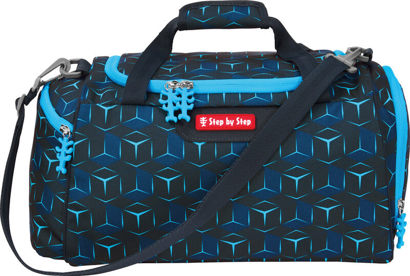 Step by Step Sporttasche – 13 l, Motiv Shark Dexter, mit Schultergurt, wasserabweisend, 38 × 20 × 23 cm