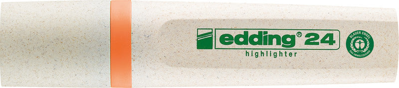 Edding EcoLine Textmarker Orange – Keilspitze, 2–5 mm, nachfüllbar, Blauer Engel