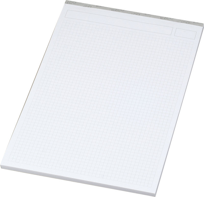 Elco Notizblock Prestige, A4, kariert 5 mm, Klammerheftung, 80 Blatt, perforiert, 80 g/m² – weiss
