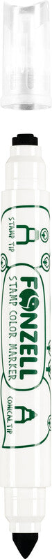 Fonzell Stempel-Filzstifte, Strichbreite 7,7–8,8 mm, 12 Farben, 12 Motive