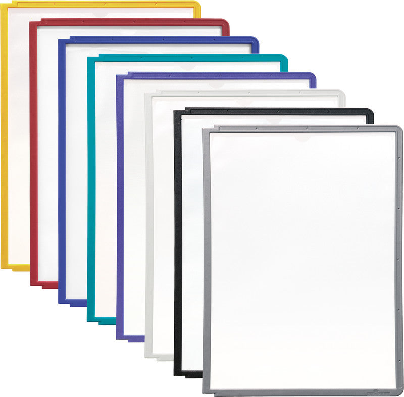 Durable Sherpa Sichttafel A4 – für Sherpa und Vario Sichttafelsysteme, Rahmen gelb, transparent