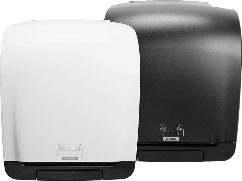 Katrin Handtuchrollenspender Inclusive System schwarz – für Handtuchrollen mit Hülse – 335 × 403 × 216 mm