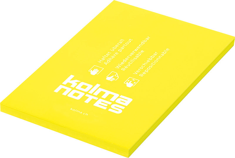 Kolma Haftnotizen – 105×148 mm – Neongelb, 100 Blätter