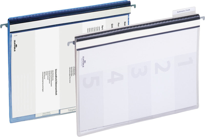 Durable Hängeordner für A4 – Kunststoff, Blau, ohne Vordruck