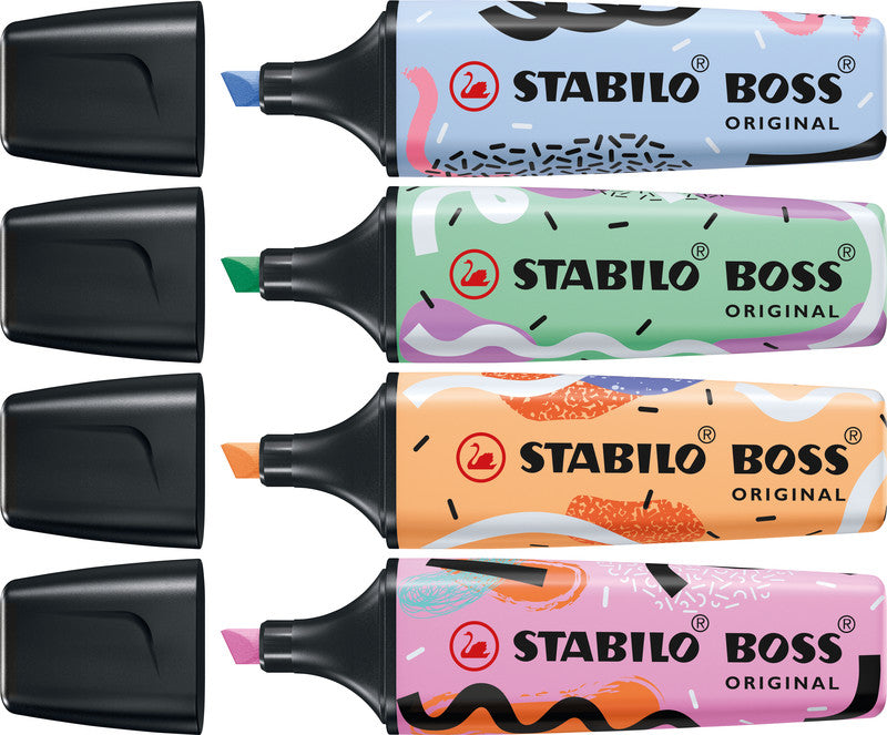STABILO BOSS Original Textmarker Farben sortiert Pastell – Keilspitze, 2–5 mm