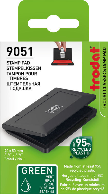 Trodat Stempelkissen – getränkt, Kunststoff, 50 × 90 mm, Grün, EU Ecolabel