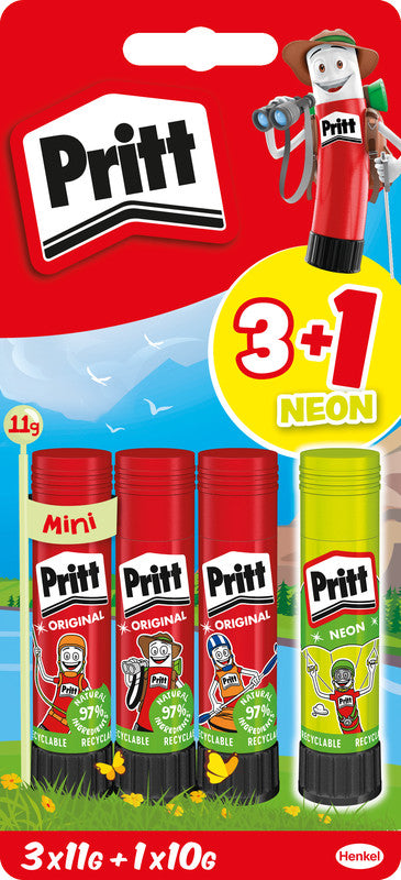Pritt Klebestift – Stift, permanent, transparent, lösemittelfrei, für Papier, Karton, Fotos
