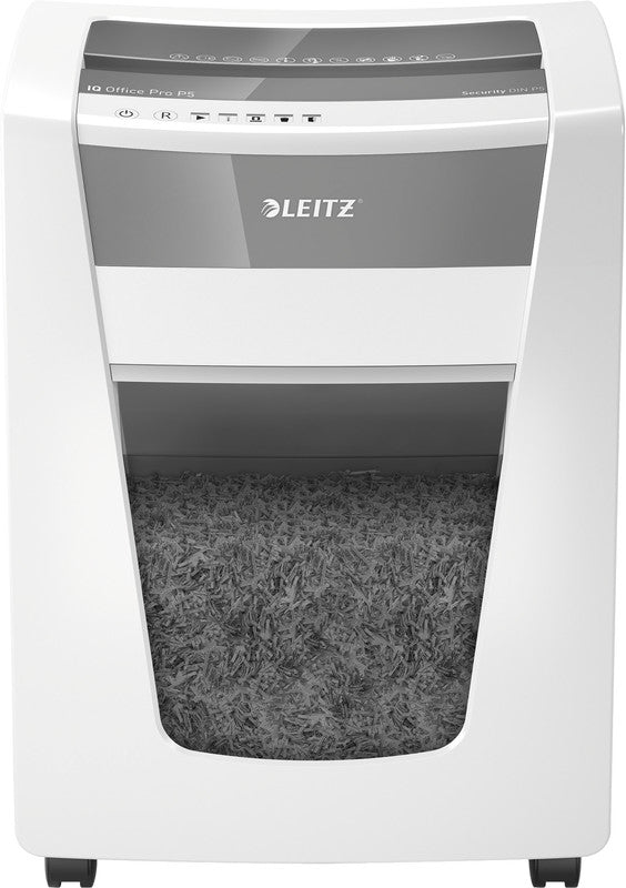 Leitz IQ Office Pro – Aktenvernichter, DIN P-5, Mikroschnitt 2 × 15 mm, 15 Blatt, 30 l, A4